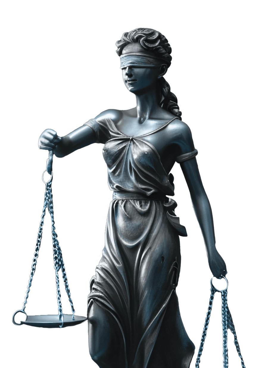 Ilustración de la diosa Justicia con balanza